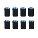 8 Pcs Beer Cooler, Can Cooler, Beer Cooler Sleeve, Bottle Cooler, Can Covers for Drinks Cans UK, Insulators Holder Non-Slip Bottle Cooler, for Soda Cans Beer Cans Beer Bottles (Black)