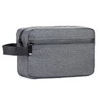 Toiletry Bag for Men, Etercycle Portable Travel Wash Bag, Waterproof Toiletries Cosmetic Organizer Bag, Gym Shaving Shower Bathroom Bag, Dopp Kit Make Up Bag with Handle (Grey)