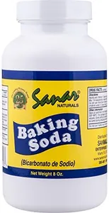 Sanar Naturals Baking Soda, 8 oz - For Digestive Support as Antacid, Baking, Cleaning, Deodorizing, & More