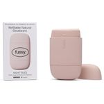 Fussy - Natural Refillable Deodorant - Aluminium Free - 24 hour protection - Floral Scent and Blush Pink Case - Cedar, Cinnamon and Patchouli - Vegan & Cruelty Free - 100% Natural & Effective