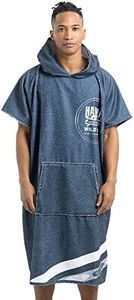 HOMELEVEL Unisex Changing Robe - Mens/Ladies Towel Poncho - Adults Hooded Surf Poncho for Men/Women Beach Swimming - One Size - Hawaii Design