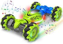 Fosgoit Gesture RC Car, 2.4GHz 4WD Gesture Sensing RC Stunt Car Toys for 6-12 yr Boys Girls, Drift Hand Controlled Remote Control Twist Cars Offroad 360° Rotation with Lights Music for Birthday Gifts