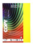 BRUSTRO Copytinta Coloured Craft Paper A4 Size 80 GSM Bright Yellow Shade (GIALLO), 30 Sheets Pack. Double Side Coloured for Office Printing, Art, Origami, Craft.