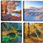 OKEXCKK Four Seasons Landscape Canv
