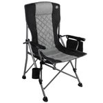 LANMOUNTAIN Camping Chair w/Padded Hard Armrest,Cup Holder,Heavy Duty for Adults,High Back,Portable Lawn Lightweight Outdoor Camp Chair,Support up to 400lbs