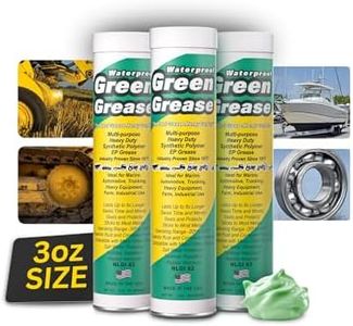 Ultra Heavy Duty Green Grease Tube (3oz, 3 Pack) - NLGI 2, High Temp, Waterproof Marine Grade, Rust Resistant Wheel Bearing Lubricant for 3oz Grease Gun - Marine, Auto, Farm & Home Use - American Made