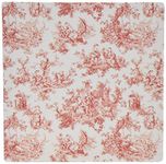 3dRose LLC 8 x 8 x 0.25 Inches Mouse Pad, Picture of Red French Toile Country Scene (mp_101063_1)
