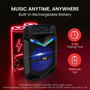 Pyle Bluetooth Karaoke Machine – 1200W Portable Speaker System