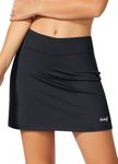 BALEAF Women's Tennis Golf Skirts Skorts with Shorts Running Stretchy Athletic with Inner Pockets Black Size M