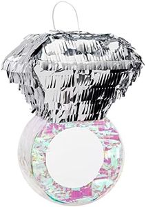 Juvale Diamond Ring Pinata for Bridal Shower Centerpieces, Engagement Decorations, Bachelorette Party Supplies (7.2 x 7.1 x 11.0 In)