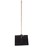 1.3m Snow Shovel - Pusher, Scooper, Mucking Out Emergencies | Ideal for Clearing Garden, Car, Truck, Driveway Etc | Strong & Durable Plastic Spade with Wooden Handle – Heavy Duty 130cm