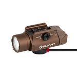 OLIGHT PL-3R Valkyrie 1500 Lumens LED Rechargeable Tactical Flashlight, Compact Rail-Mounted Light with Built-in Battery, Adjustable Key-Block for 1913 Picatinny, GL Style(Desert Tan)