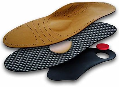 Lenzen Premium Solette Interne in Pelle di Alta Qualità I Inserto per Scarpe Ortopediche con Supporto Metatarsale, Tallone e Carbone Attivo (42)