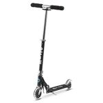 Micro Scooters | Micro Sprite Classic LED Children's Scooter | Handlebar Adjustable | Light Up Wheels | Foldable | Kickstand | 5 to Teen | Boys & Girls | Black