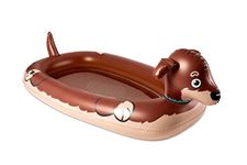 BigMouth Inc. Large Funny Inflatable Raft, Guarded Sides & Headrest, 6 ft Long Heavy Duty Pool Float - Weiner Dog