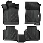 Tektend Floor Mats Compatible with 2023-2024 Honda Accord (Including Hybrid Model), All-Weather Protection TPE Rubber Car Floor Liners for Honda Accord 2023 2024, 1st & 2nd Row, Black