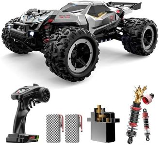 DEERC Brushless Fast RC Cars for Boys & Adults, 55KM/H, 1:18 Off-Road RC Truck, All Terrain 4x4 Racing Mecha Car, 50 Mins, Waterproof Remote Control Monster Truck, Compatible with 3S Battery