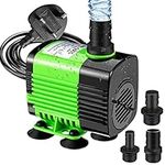 Aceshop 2000L/H Submersible Water Pump 30W Aquarium Pump Ultra-Quiet Fountain Pond Aquarium with Anti Dry Burning Water Pump for Aquarium with 3 Nozzles 4 Suction Cups 1.9m Power Cord