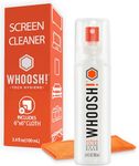 WHOOSH! Screen Cleaner Spray and Wipe - 100ml + 1 Microfiber Cloth Wipes - Travel Size Electronic Cleaner for Car, Computer, Laptop, iPad, MacBook, Phone, Watch, Eyeglass - Lens Cleaner Kit