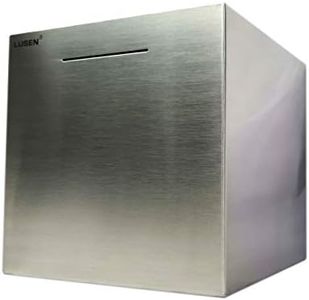 LUSEN Safe Piggy Bank Made of Stainless Stell,Safe Box Money Savings Bank for Kids,Can Only Save The Piggy Bank That Cannot be Taken Out 8.0 * 8.0 * 8.0