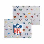 FOCO NFL Repeating Team Logo Pillowcase 2 Pack- Standard Size -Officially Licensed Bedding- Football Pride! (NFL - Multicolor)