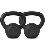 Yes4All Solid Smooth Cast Iron Kettlebell weight 15lbs - Pair