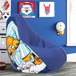 ComfyBean Bag with Beans Filled XL- Official: Garfield Bean Bags - for Kids - Max User Height : 4 Ft. - Weight : 30 Kgs(Model: Garfield_ARTWORK-2b - Blue)