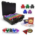 casinoite Billium Clay 500 Poker Chips Set (Black Case)