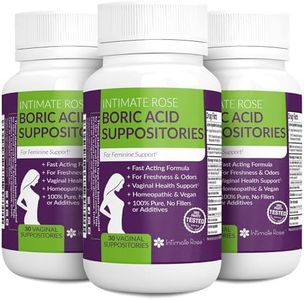 Boric Acid Suppositories - Helps Fight Against BV, Yeast Infections - Manages Odor - Promote pH Balance for Women Vaginal Health - Medical Grade Boric Acid (600mg) - 90-Day Supply + 21 Applicators