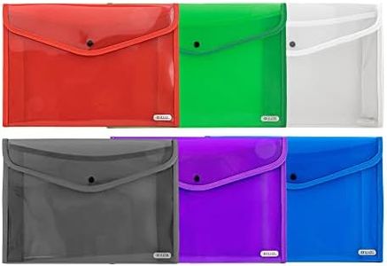 BAZIC Products Plastic File Folder, Letter Size File Folders V-Flap, Home Office, Portable Paper Organizer for Receipts Bills Documents, 72-Packs