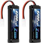 Zeee 7.2V 4200mAh RC NiMH Battery for RC Car RC Truck HPI Losi Kyosho Tamiya Hobby (2 Pack)