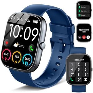 Reloj Inteligente Hombre Mujer (Llamadas Bluetooth), 1.91'' Smartwatch con 110+ Deportivos, Pulsera Actividad con Pulsómetro/Monitor de Sueño/Podómetro, Impermeable IP68 Smart Watch para Android/iOS