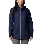 Columbia Women’s Switchback Lined Long Rain Jacket, Waterproof, Dark Nocturnal, X-Small