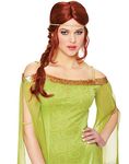 Costume Culture Women's Medieval Braid Wig, Natural Red, One Size