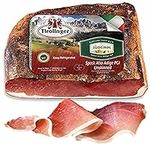 Speck, 6 lbs +/- (4lbs - 6lbs/piece) ,Seasoned and Smoked Italian Ham, Cured in the European Alps Mountains, Alto Adige IGP, Boneless and Ready to Slice, Best sliced paper thin with slicer, (Not Prosciutto), Weight approx. 6 lbs, by Moser Tirolinger brand