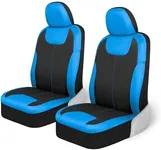 Motor Trend Blue/Black Waterproof Seat Covers for Front Seats – Premium Neoprene Blue Seat Covers, Car Seat Protectors with Removable Headrest, Interior Covers for Auto Truck Van SUV