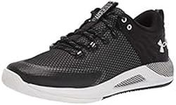 Under Armour Womens HOVR Block City Volleyball Shoe, Black/White, 7.5 US