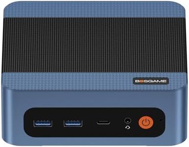 BOSGAME E5 Mini PC, Mini Computers AMD Ryzen 3 5300U, 16GB DDR4 1TB PCIe SSD, 4K Triple Display, Type-C & USB3.2, Dual RJ45, Wi-Fi 5/BT 5.0, Mini Desktop Computer for Home/Office