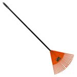 12 Tooth Garden Leaf Rake - Handheld, Plastic Head Gardening Tool | Wide, Lightweight & Sturdy To Quickly Clean The Lawn | Ideal For Autumn & Winter Seasons | Strong Quality & Long Lasting