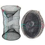 SWT Foldable Lobster Crawdad Crab Crawfish Shrimp Trap Cage Cast Fishing Net - the Size of Opening: 30cm X 60cm