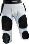 Sports Unlimited Adult 7 Pad Integrated Football Girdle - Hard Thigh Pads, White, Small