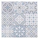 9 PCS Peel & Stick Floor Tiles, Self Adhesive Vinyl Flooring, Waterproof Decorative Kitchen Splashback Wall Tiles for Bathroom Kitchen Living Room (Light Colors)