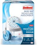 UniBond AERO 360º Moisture Absorber, 1 Device incl. 1 Refill Tab 450g, Ultra-Absorbent Dehumidifier, Helps to Prevent Condensation, Mould & Musty Smells, Recyclable, Refillable Condensation Absorber