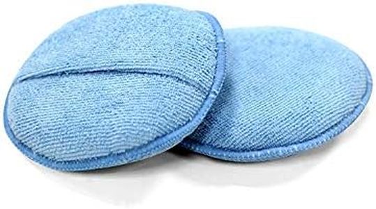 Maxshine 5" 6-Pack Blue Microfiber Finger Hold All-Purpose Applicators – Reusable, Ultra-Soft Pads for Waxing, Polishing, and Interior Cleaning – Ideal Detailing