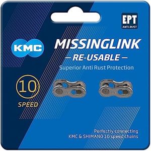 KMC Unisex's 10 Speed EPT MissingLink Joining Link, Dark Silver, 2 Pairs