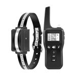 Elite Pet Shop Rechargeable Anti Bark Shock Collar with Remote (1000m) - Dog Training Collar for Small, Medium & Large Dogs10–120 lbs - Waterproof Bark Control with Vibration & Sound