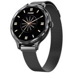 Noise Diva Smartwatch with Diamond Cut dial, Glossy Metallic Finish, AMOLED Display, Mesh Metal and Leather Strap Options, 100+ Watch Faces, Female Cycle Tracker Smart Watch for Women (Black Link)