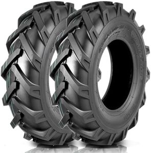 MaxAuto 2Pcs 4.80/4.00-8 Tires 4.80x4.00-8 8" Lawn Garden Tires 4.80x4.00x8 4.80-4.00-8 Turf Lawnmower Tractor Golf Cart Tubeless Tire