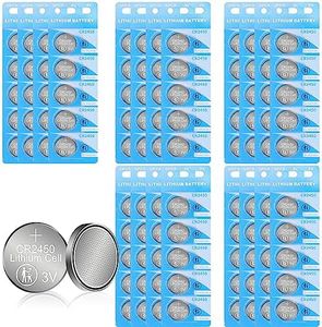 WANZELONYO CR2450 3V Lithium Battery Bulk CR2450 Coin Cell 600mAh 100 Count