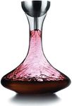 Houdini Wine Decanter with Wine Shower Funnel and Sediment Strainer, Off-White, 10-Inch - ,Glass/Stainless